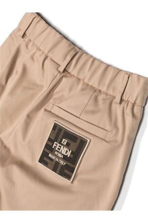 Regular junior trousers in beige FENDI KIDS | JMF458ADEHF1F4G